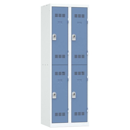 Vestiaire 2 colonnes multi cases monobloc soudé
