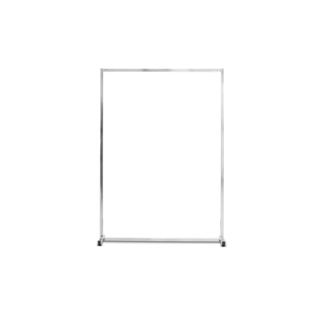 Portant droit boutique chromée L.105xP.45xH.155 cm
