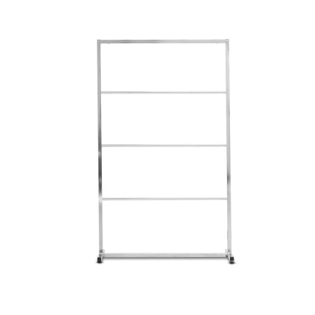 Portant tube carré avec 3 barres intermédiaires L.85xP.45xH.140 cm