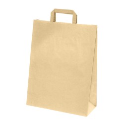 250 Sacs cabas kraft brun 70g 26*17*34 cm poignées plates