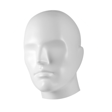 Mannequin vitrine homme blanc tête