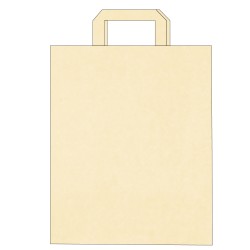 Sac papier kraft poignées plates personnalisé à partir de 0.16 € HT