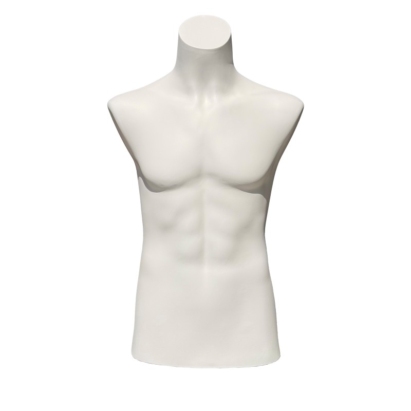 Buste Torso Homme court blanc mat
