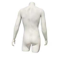Buste Torso Homme avec bras blanc mat