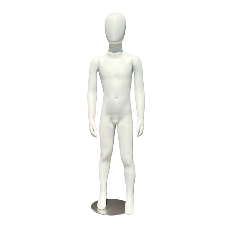 Mannequin enfant 8 ans blanc mat Mannequin enfant 8 ans blanc mat
