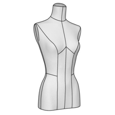 Buste couture Femme médium tissu Jersey Beige