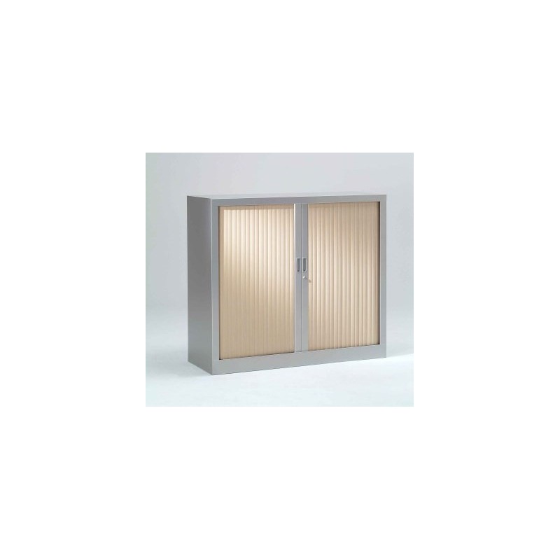 Armoire monobloc Bi-couleur portes à rideaux H.100 cm