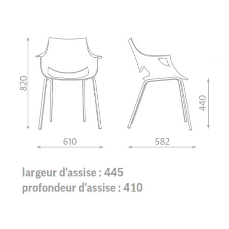 Chaise visiteur Fano Seat Plus