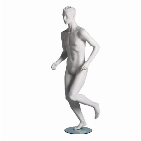 Mannequin sportif homme runner blanc
