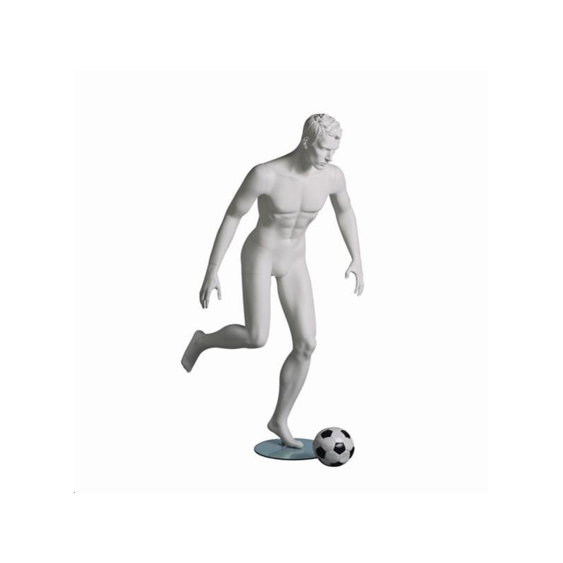 Mannequin sportif homme footballeur blanc