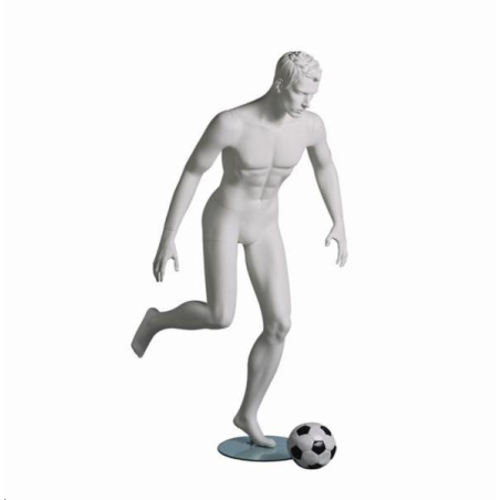 Mannequin sportif homme footballeur blanc