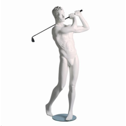 Mannequin sportif homme golfeur blanc