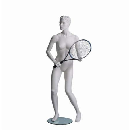 Mannequin sportf femme tenniswoman blanc