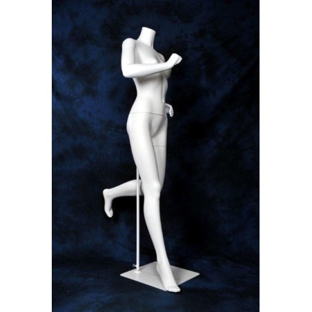 Mannequin sportif femme Runner sans tête blanc