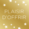 500 Étiquettes "Plaisir d'offrir" or