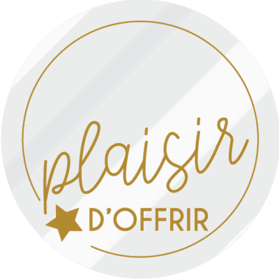 500 Étiquettes "Plaisir d'offrir" rond