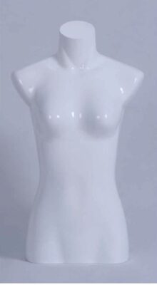 Buste Torso Femme court blanc mat