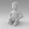 Mannequin Bébé assis blanc