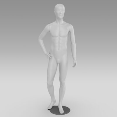 Mannequin Homme blanc + bras plié