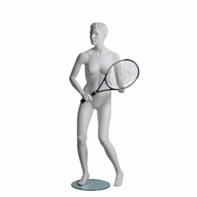 Mannequin sportf femme tenniswoman blanc