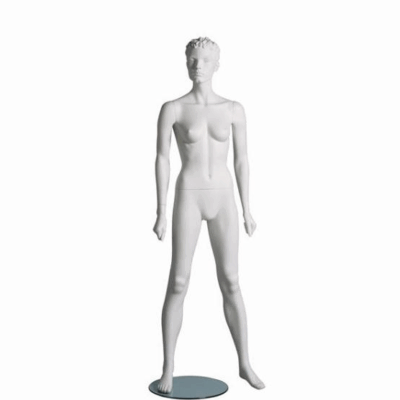 Mannequin sportif femme fitness A blanc