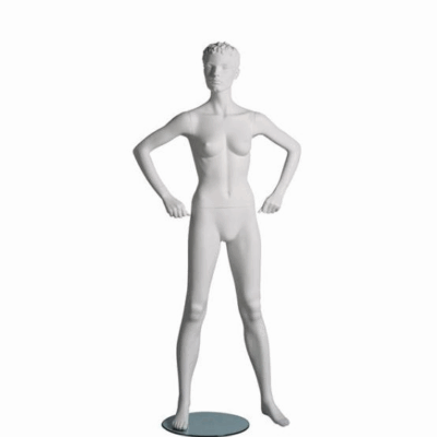 Mannequin sportif femme fitness B blanc
