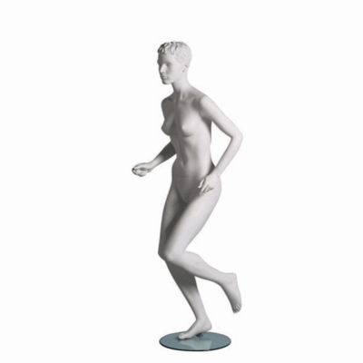 Mannequin sportif femme runner blanc