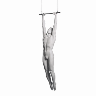 Mannequin sportif homme acrobate blanc
