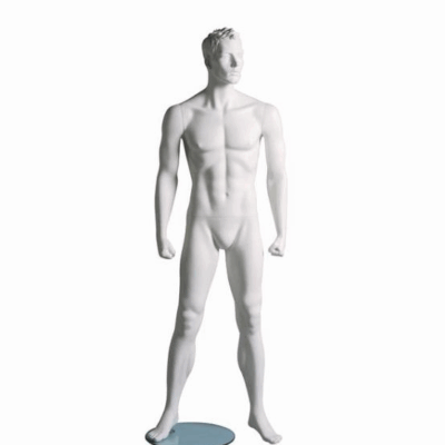 Mannequin sportif homme fitness A blanc
