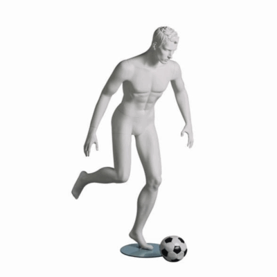 Mannequin sportif homme footballeur blanc