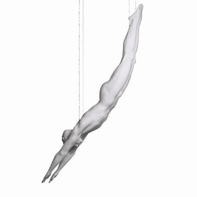 Mannequin sportif homme plongeur blanc