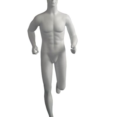 Mannequin sportif homme Runner blanc avec tête