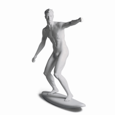 Mannequin sportif homme surfeur blanc