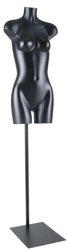 Pied base noir pour buste torso fixation dos