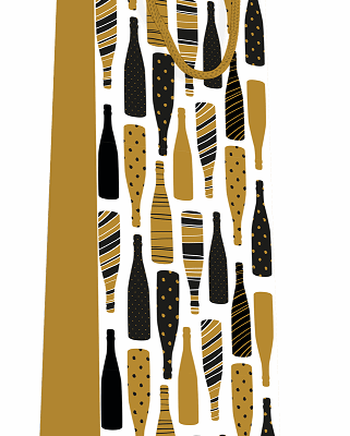 Sac bouteille Motif bouteilles L11xP11xH39cm x20