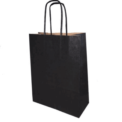 Sac papier kraft Noir L18xP8xH24 cm x50