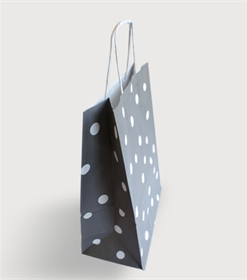 Sac papier kraft pois Taupe L24xP12xH31cm x50