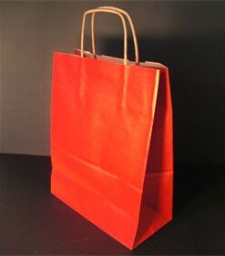 Sac papier kraft Rouge L18xP8xH24 cm x50