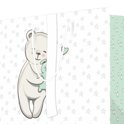 Sacs cabas luxe Peluche Ourson avec fermeture ruban x20