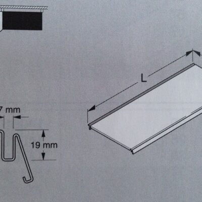 Tablette en acier L.100 P.30 cm