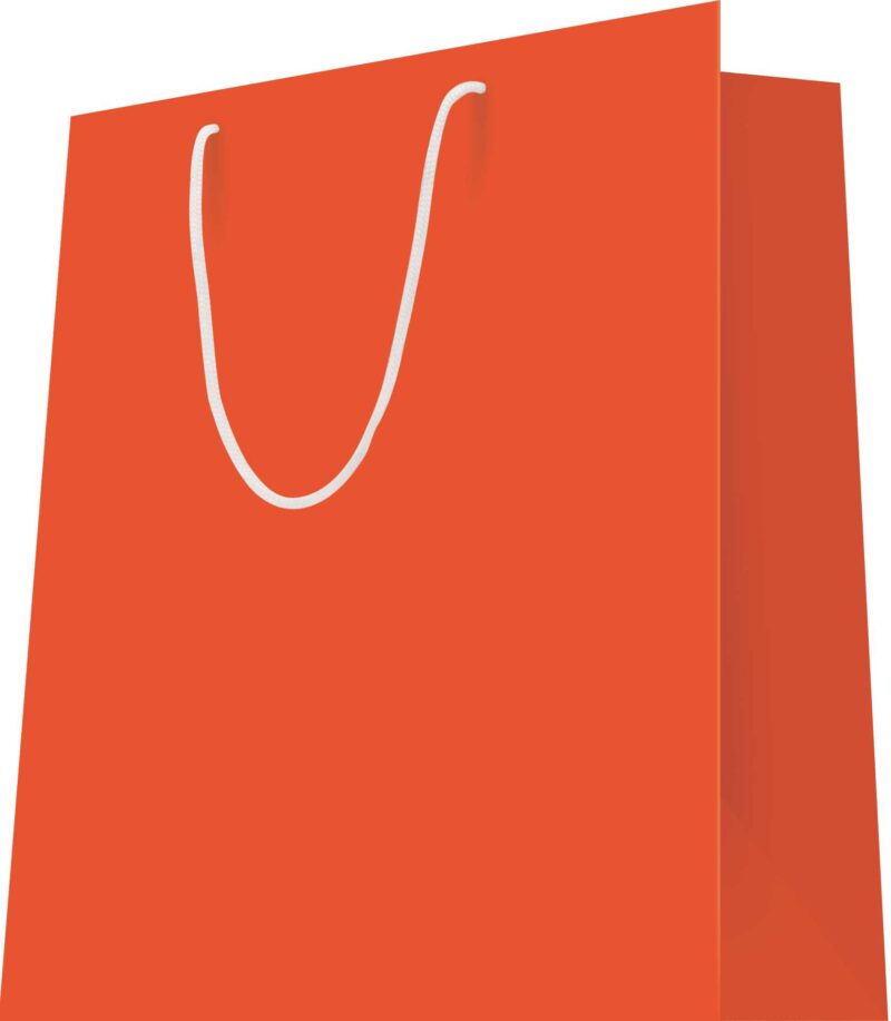 20 Sacs cabas luxe L.12xP.7xH.15 cm poignées cordelières orange