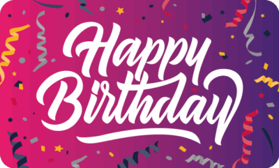 500 Étiquettes "Happy Birthday"