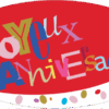 500 Étiquettes "Joyeux Anniversaire" ovale rouge