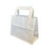 500 Sacs papier Kraft Blanc poignées plates L18xP8xH14 cm