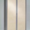 Armoire monobloc Bi-couleur portes à rideaux H.198 cm