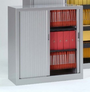 Armoire monobloc portes à rideaux H.100 cm