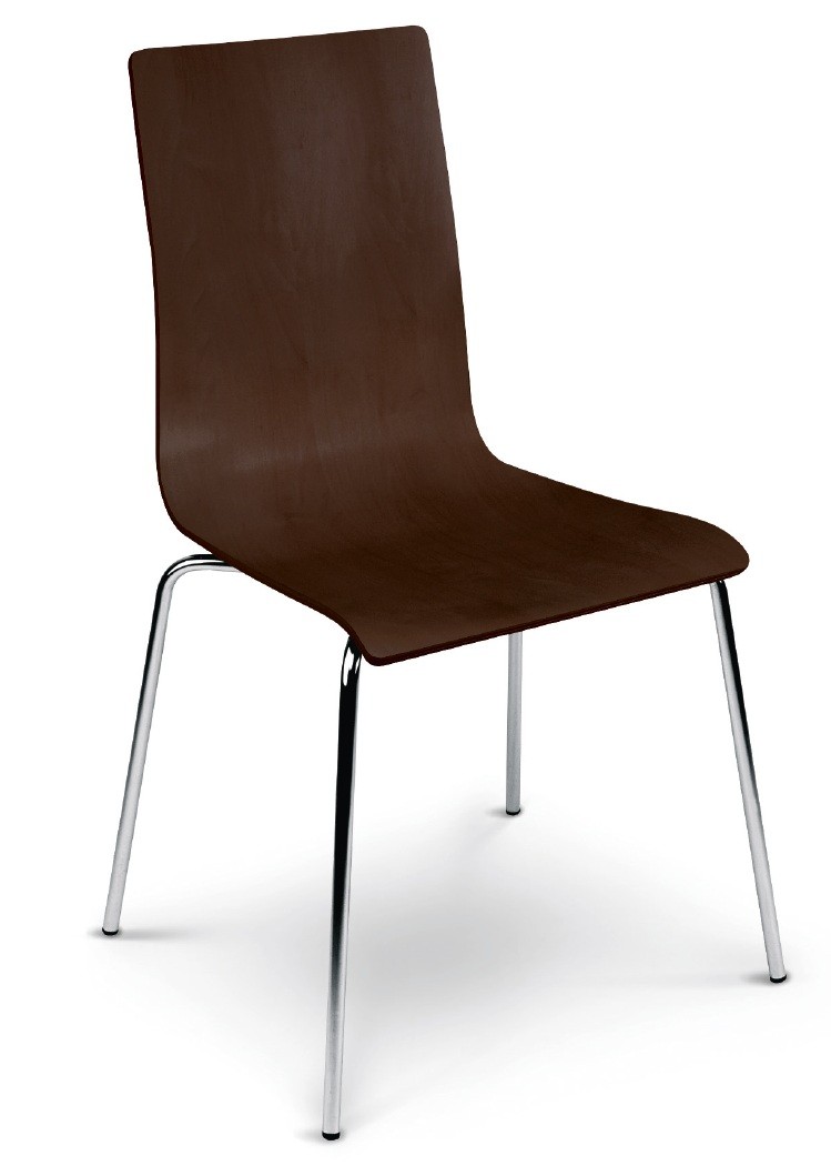 Chaise Café VII monocoque wengé