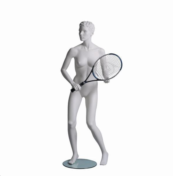 Mannequin sportf femme tenniswoman blanc