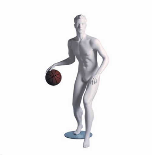 Mannequin sportif homme basketteur blanc
