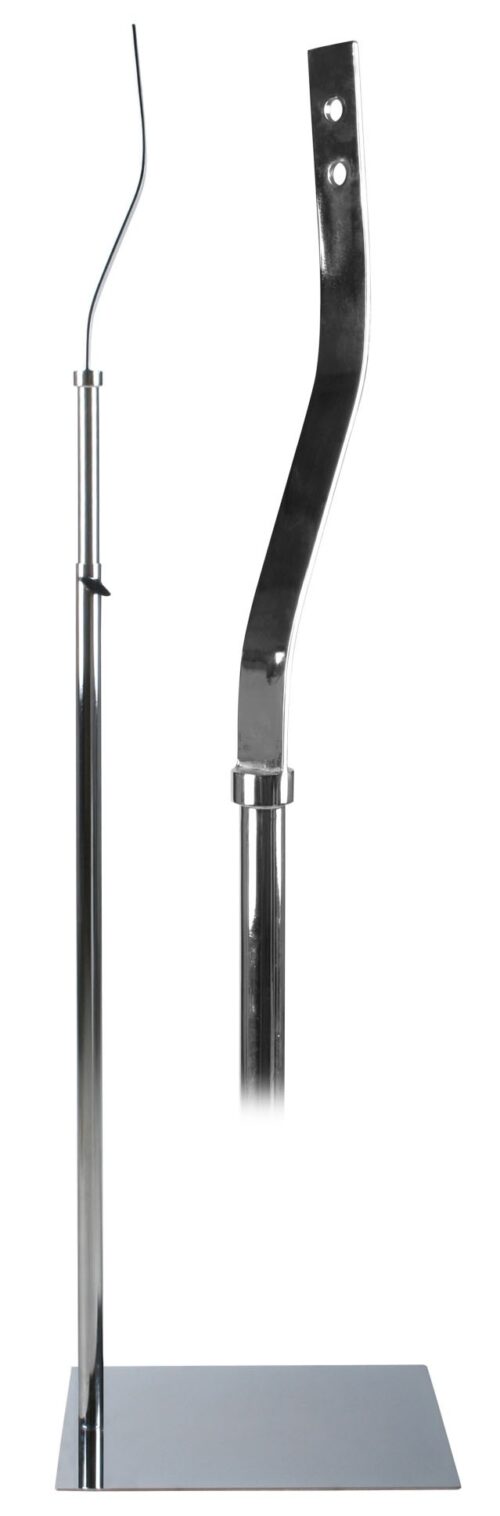 Pied base alu pour buste torso fixation dos